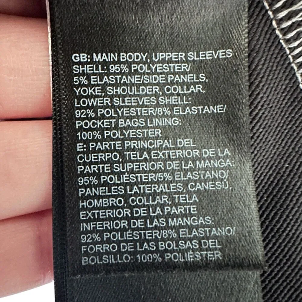 The North Face Black and Grey Windwall Full Zip Jacket Xerox Logo‎ Size L